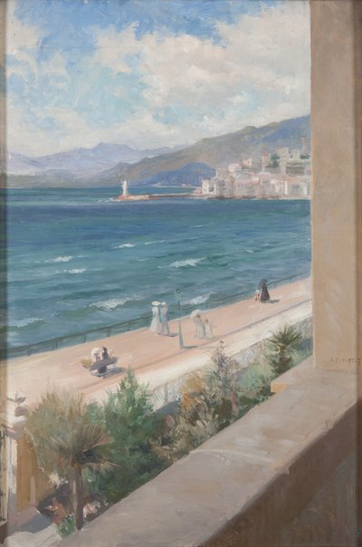 Vanuit mijn raam in Cannes, 1891 door Albert Gustaf Aristides Edelfelt