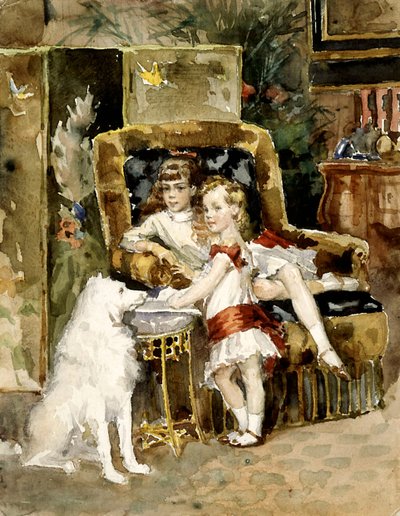 Grootvorst Michael Alexandrovich van Rusland en grootvorstin door Albert Gustaf Aristides Edelfelt