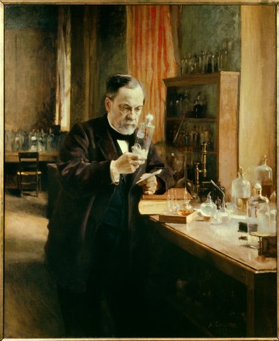 Portret van Louis Pasteur in zijn Laboratorium door Albert Gustaf Aristides Edelfelt