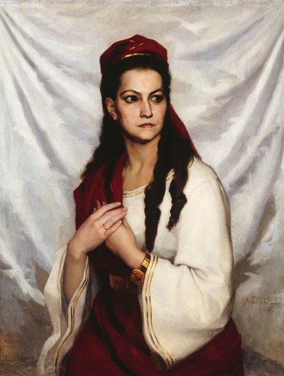 Portret van de actrice Hedvig Charlotta Raa-Winterhjelm 1838-1907, 1876 door Albert Gustaf Aristides Edelfelt