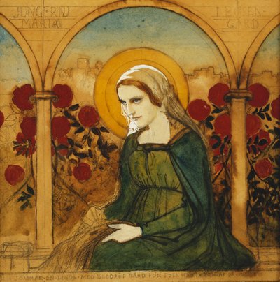De Maagd Maria in de Rozenhof door Albert Gustaf Aristides Edelfelt