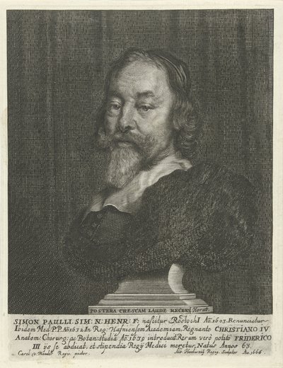 Buste van Simon Paulli door Albert Haelwegh