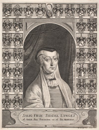 Sidsel Lunge. Herdenkingsblad door Albert Haelwegh