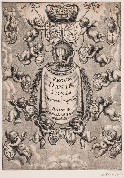 Titelblad voor "Regum Daniæ Icones", 1646 door Albert Haelwegh