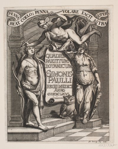 Titelblad voor Simon Paulli, "Quadripartitum Botanicum", 1667 door Albert Haelwegh