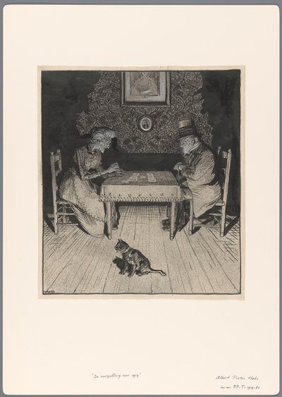 Ontwerp voor een politieke spotprent: De Voorspelling voor 1917 door Albert Hahn (I)