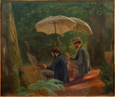Twee Kunstenaars aan het Werk door Albert Hendschel