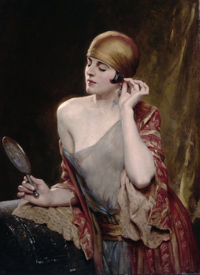 Kijkend in de spiegel door Albert Henry Collings