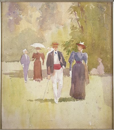 Een Wandeling in het Park door Albert Henry Fullwood