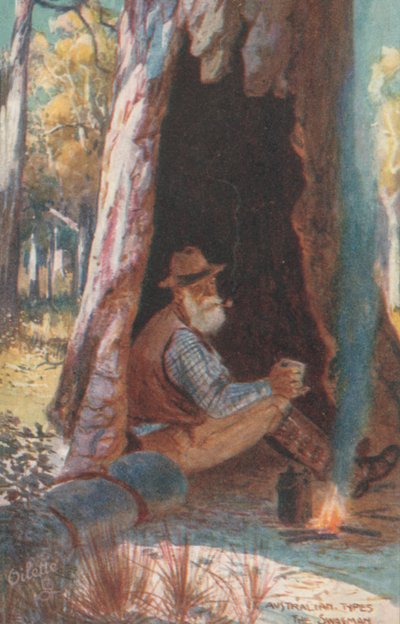 Australische types: De Swagman door Albert Henry Fullwood
