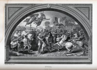Attila na Raphael, 1882 door Albert Henry Payne