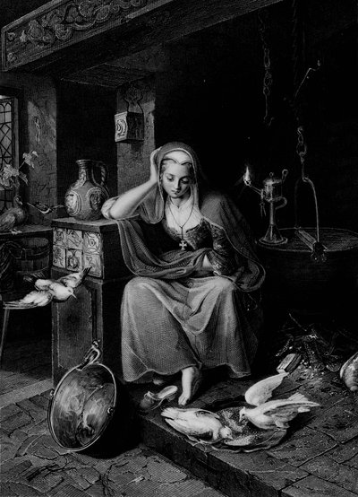 Assepoester, ca. 1850 door Albert Henry Payne