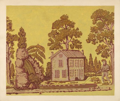 Behang gebruikt als banddoosbekleding, ca. 1937 door Albert J. Levone