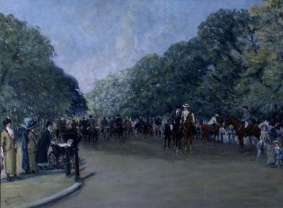 Rotten Row, Hyde Park door Albert Jnr. Ludovici