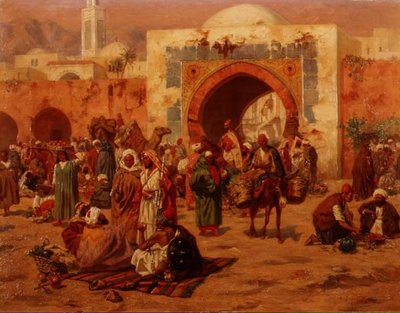 Bij de stadspoort door Albert Joseph Franke