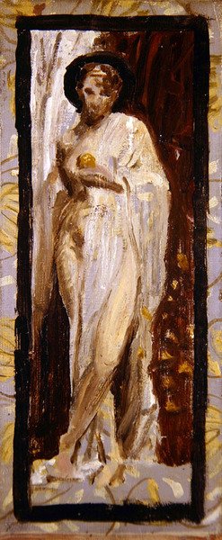 Geklede naaktstudie door Albert Joseph Moore