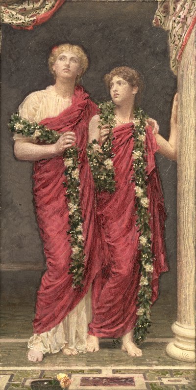 Een guirlande door Albert Joseph Moore