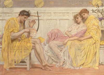 Een muzikant, ca. 1867 door Albert Joseph Moore