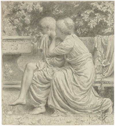 Cartoon voor "Een idylle" door Albert Joseph Moore