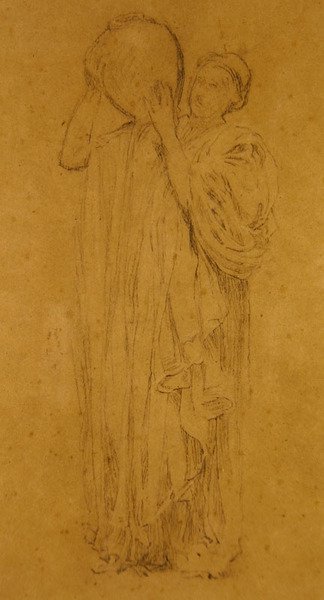Meisje met kruik, ca. 1867 door Albert Joseph Moore