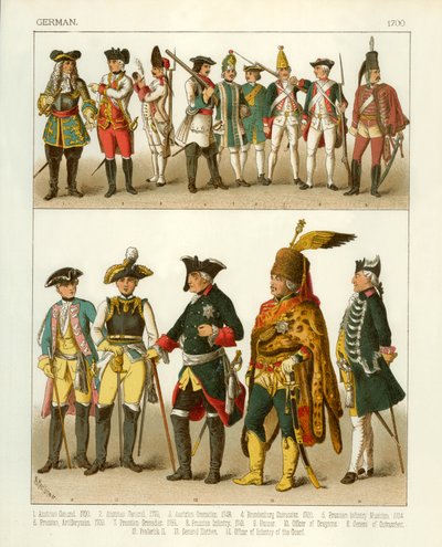 Duitse kostuums 1700 door Albert Kretschmer