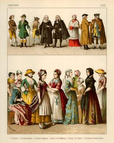 Duitse kostuums 1700 door Albert Kretschmer