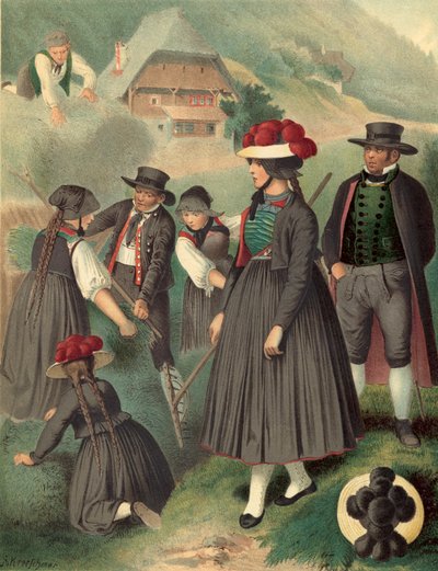 Duitse klederdracht, Baden Gutachthal door Albert Kretschmer