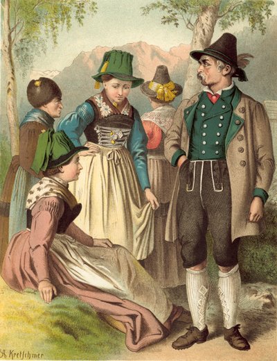 Duitse kleding, Bayern Lachenau door Albert Kretschmer