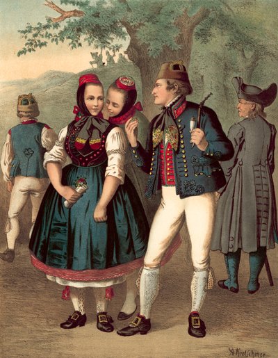 Duitse kostuums, Chur-Hessen en der Schwalm door Albert Kretschmer