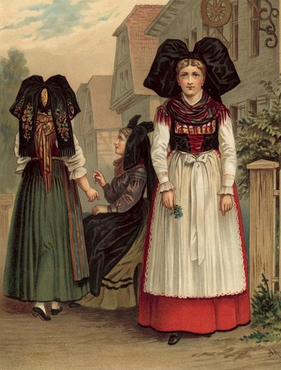 Duitse klederdracht, Elsass Geispolsheim door Albert Kretschmer