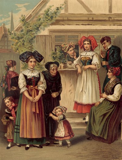 Duitse klederdracht, Elsass Um Strassburg door Albert Kretschmer
