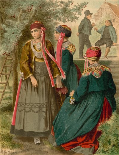 Duitse klederdracht, Hannover, Das alte Land door Albert Kretschmer
