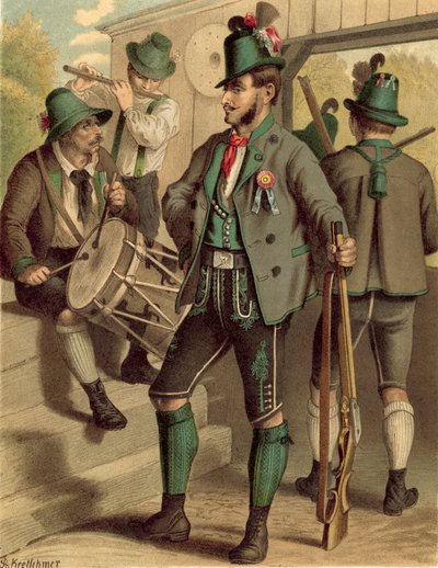 Duitse kostuum, Oostenrijk, Stiermarken door Albert Kretschmer