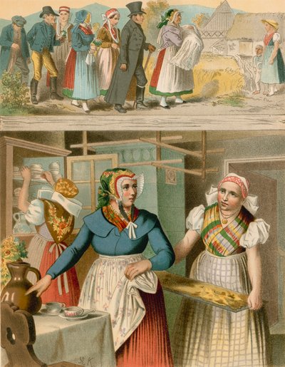 Duitse kostuum, Preussen (Provinz Schlesien), Buchwald, Fischbach door Albert Kretschmer