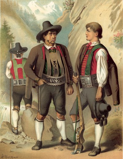 Duitse klederdracht, Tirol, Passeier door Albert Kretschmer