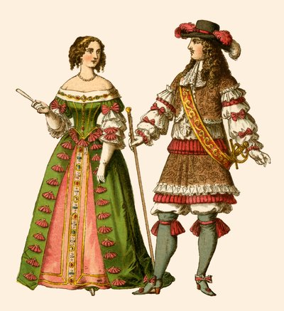 Koning Lodewijk XIV van Frankrijk en Maria Theresa Koningin van Frankrijk door Albert Kretschmer