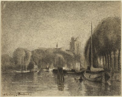Haven in Dordrecht door Albert Lebourg