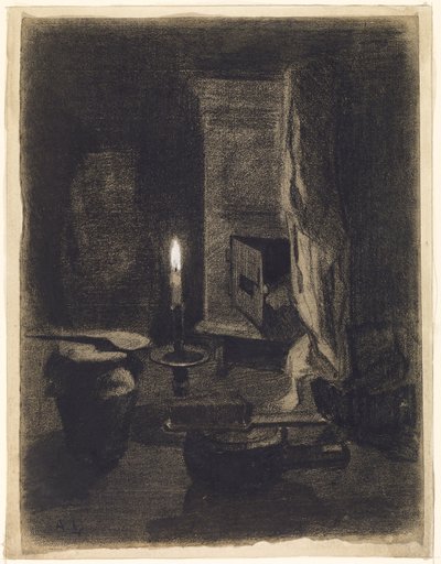 Stilleven met Kaars door Albert Lebourg