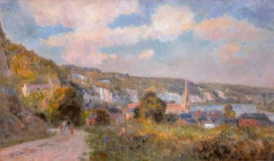 Uitzicht op La Bouille door Albert Lebourg