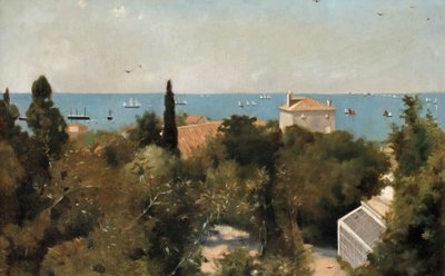 Uitzicht op de kustlijn, Triëst, ca. 1889 door Albert Letchford