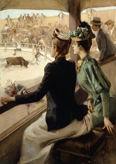 Bij het stierengevecht door Albert Lynch