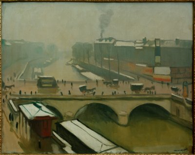 Uitzicht op de Pont St. Michel in Parijs door Albert Marquet