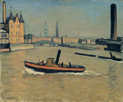 De haven van Hamburg door Albert Marquet