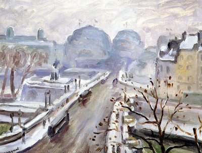 Frans: Pont Neuf onder de sneeuw door Albert Marquet