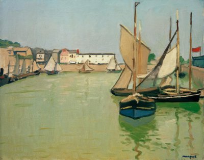 De haven van Honfleur door Albert Marquet