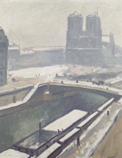 Notre Dame in de Sneeuw, na 1912 door Albert Marquet