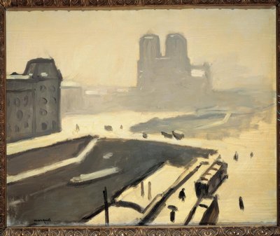 Parijs in de winter (De Pont Saint-Michel) door Albert Marquet