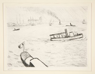Sleepboot in Hamburg door Albert Marquet