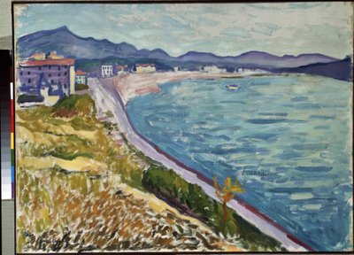 "Saint Jean de Luz" Uitzicht op de Baskische kust bij Saint-Jean-de-Luz. Schilderij van Pierre-Albert Marquet (1907) door Albert Marquet