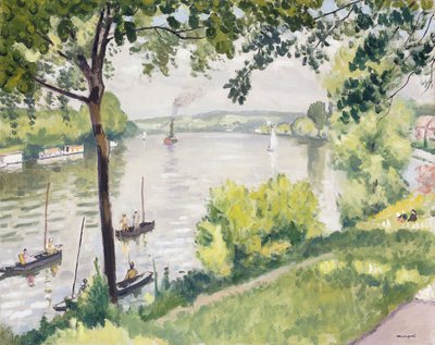 De oevers van Triel (De sleepboot) door Albert Marquet